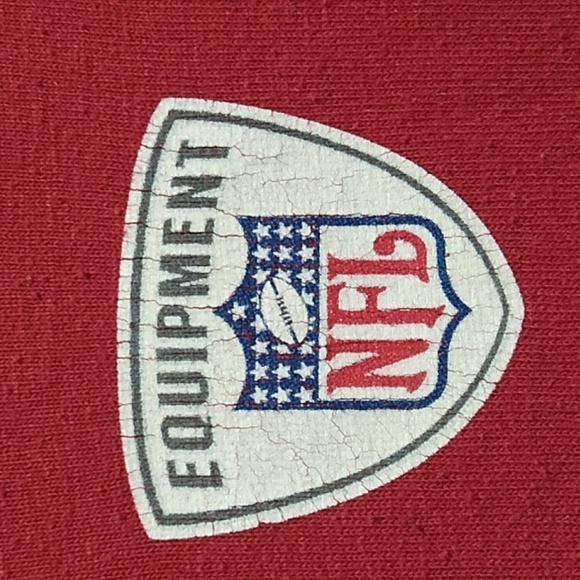 SALE! Reebok San Francisco 49ers Tee Wash Wear/Cracking Print (X-50 CRATE) - Picture 3 of 7